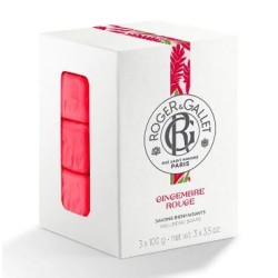 Boite de 3 savons Bienfaisant - Gingembre Rouge - Roger Gallet - 3 x 100g