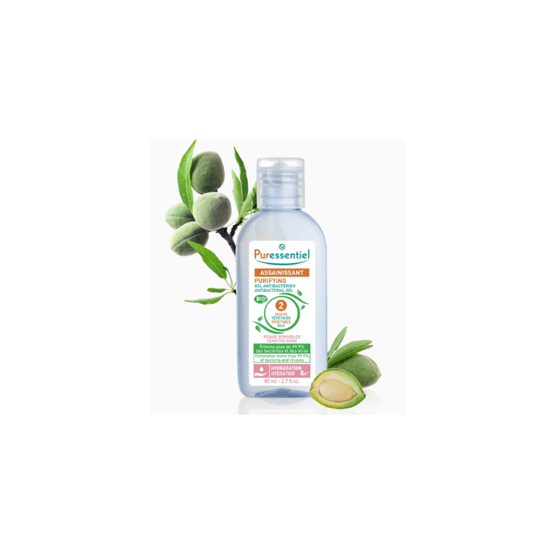 Gel Antibactérien - Assainissant - Peaux Sensibles - Puressentiel - 80ml