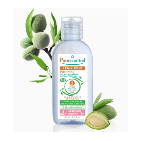 Gel Antibactérien - Assainissant - Peaux Sensibles - Puressentiel - 80ml