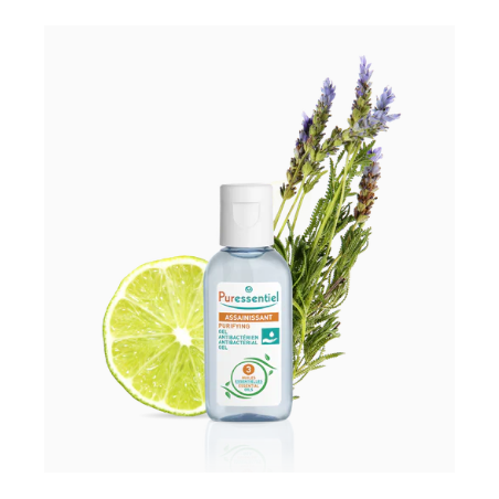  Gel Assainissant Antibactérien Mains aux 3 huiles essentielles - 25 ml - Puressentiel - Puressentiel