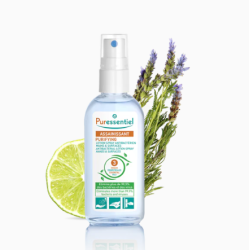 Spray Lotion Antibactérien PURESSENTIEL aux 3 huiles essentielles pour Mains et Surfaces 80 ml