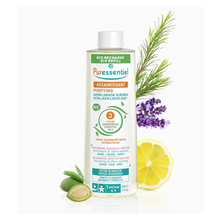 Surgras Liquid Soap - Sanitizing - 3 Essential Oils - Refill 500 ml