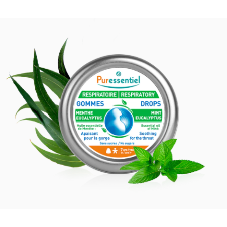  Puressentiel Respiratory Eucalyptus - Mint Gums Metal Box 45g Puressentiel