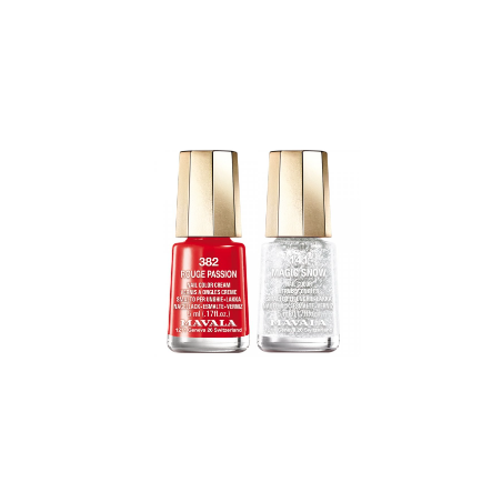 Vernis à Ongles - Magic Snow & Rouge Passion - N°141 & N°382  - Mavala - 5ml