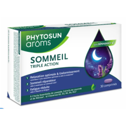 Sommeil Triple Action - Sommeil Réparateur & Endormissement - Phytosun Arôms - 30 comprimés