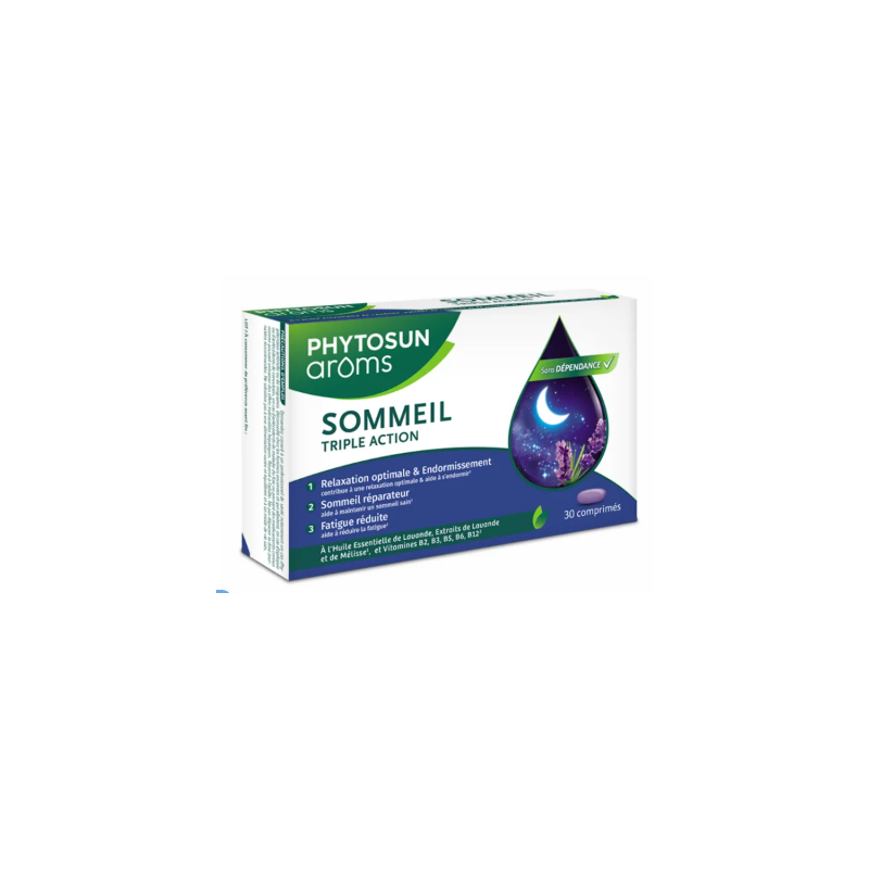 Sommeil Triple Action - Sommeil Réparateur & Endormissement - Phytosun Arôms - 30 comprimés