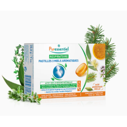 Pastilles Respiratoire aux 3 Miels Aromatiques Puressentiel 18 pastilles