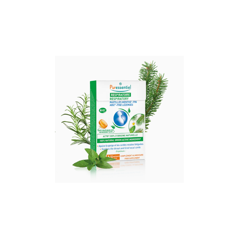 Pastilles Respiratoire Menthe-Pin Puressentiel 18 pastilles