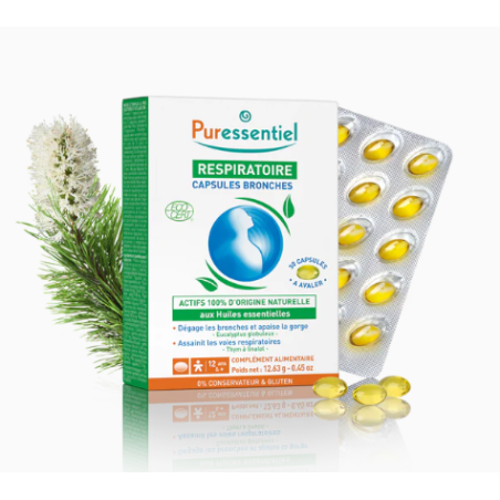 Capsules Bronches Respiratoire Bio - Puressentiel - 30 capsules