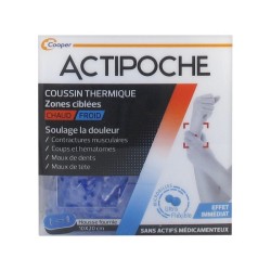  Actipoche Thermal Cushion With Microbeads + Cover - Small Model 10 x 20 cm Actipoche