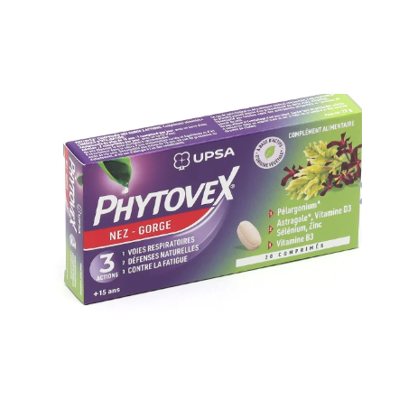Phytovex Nez - Gorge - Voies Respiratoires - UPSA - 20 Comprimés