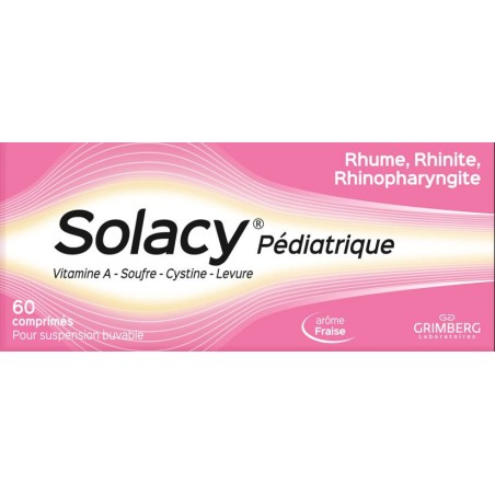 Solacy Children's Solution – to relieve cold-like conditions – Pack of 60 Soluble Tablets Solacy
