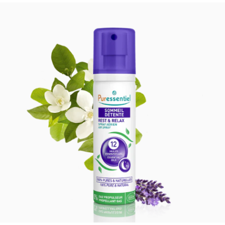 Spray Sommeil Détente Aux 12 Huiles Essentielles, Puressentiel, 75 ml