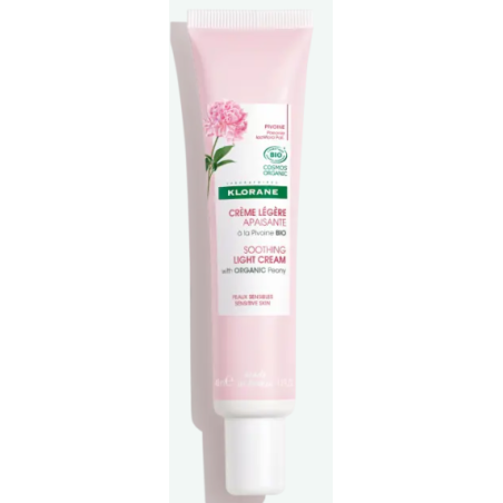 Crème Légère Apaisante - Pivoine Bio - Klorane - 40ml