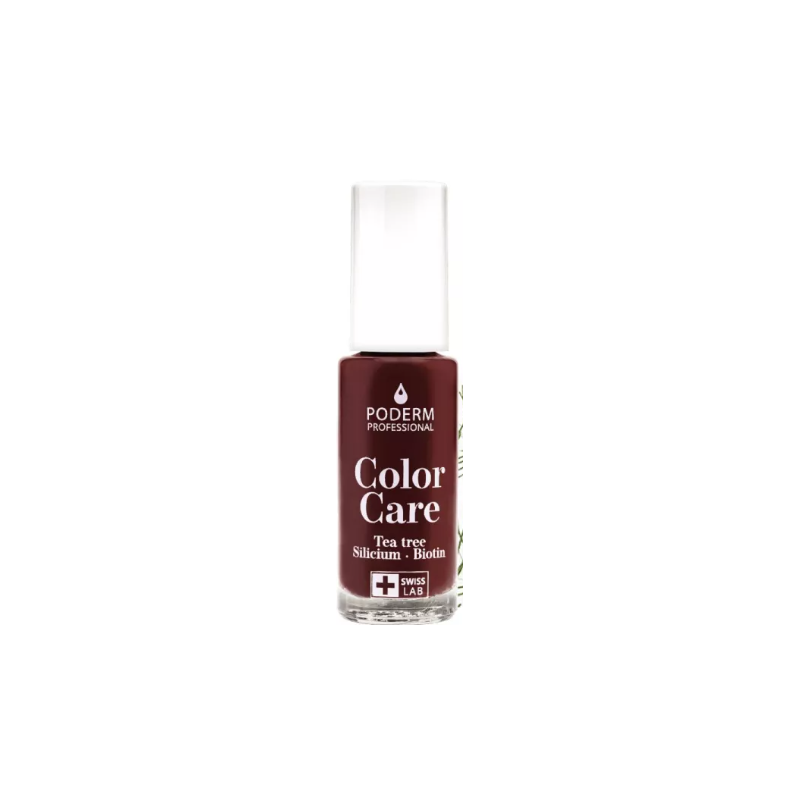 Vernis à Ongles Soin - Rouge Noir n°437 - Poderm - 8 ml