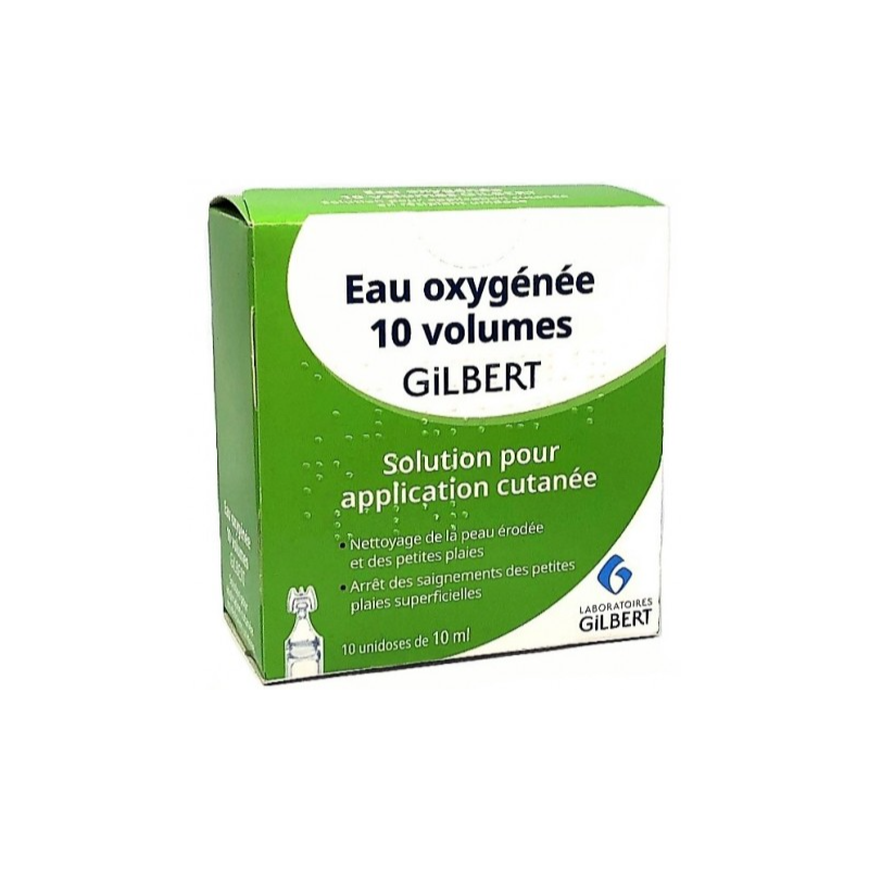 Oxygenated Water 10 Volumes - Gilbert - 10 single doses of 10 ml