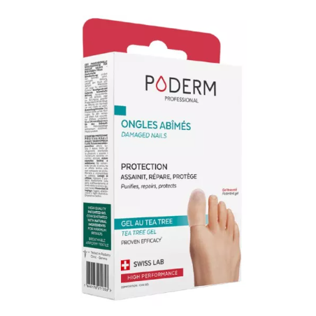 Damaged Nail Protection - Sanitizes Repairs & Protects - Size M - Poderm - 2 Units