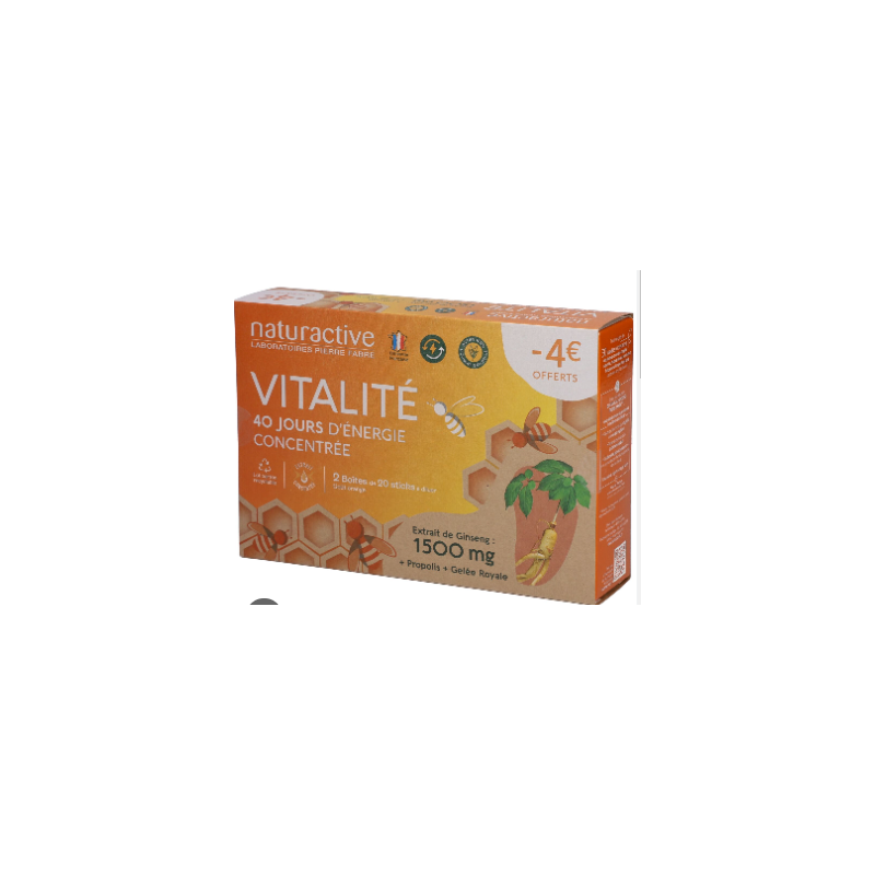 Vitalité - Naturactive - 2 x 20 sticks fluides