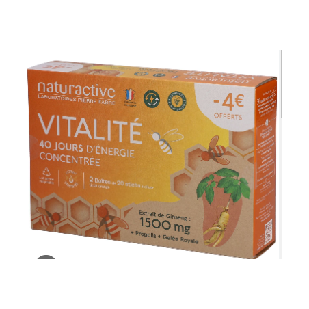 Vitalité - Naturactive - 2 x 20 sticks fluides