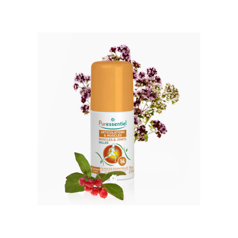 Joints and Muscles Roller With 14 Essential Oils, Puressentiel 75ml