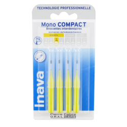 Brossettes Interdentaires - Mono Compact - 1 mm - Etroits  - Inava - 4 Brossettes