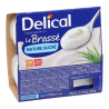 Brassé nature sucré - Crème dessert lactée - Sans gluten - Delical - 4x200g