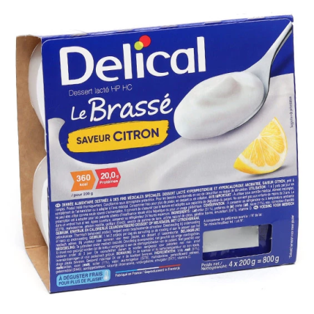Lemon Brassé - Milky Cream Dessert - Gluten Free - Délical - 4x200g