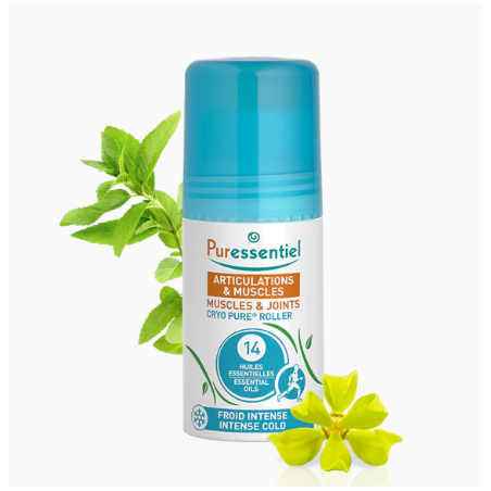 Articulations et Muscles Roller Cryo Pure Aux 14 Huiles Essentielles, Puressentiel, 75 ml
