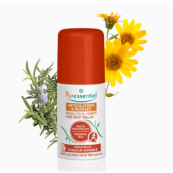 Joints and Muscles Roller Pure Heat With 14 Essential Oils, Puressentiel, 75 ml