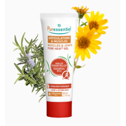 Articulations et Muscles Gel Pure Heat Aux 14 Huiles Essentielles, Puressentiel, 80 ml