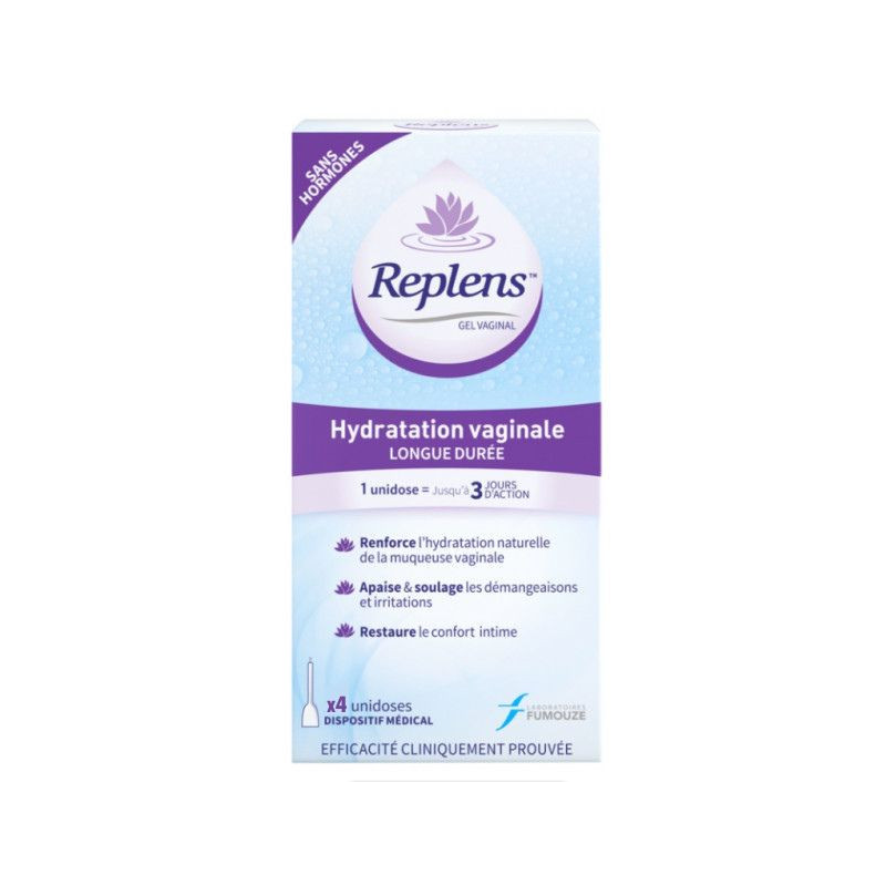 Gel Vaginal - Hydratation Et Lubrification - Replens - 4 Unidoses