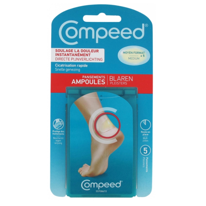 Blister Dressings - Pain Relief - Compeed - 5 Medium Dressings
