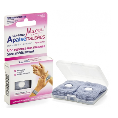 Bracelet d'Acupression - Femme Enceinte - Apaise Nausées -  Sea Band Mama