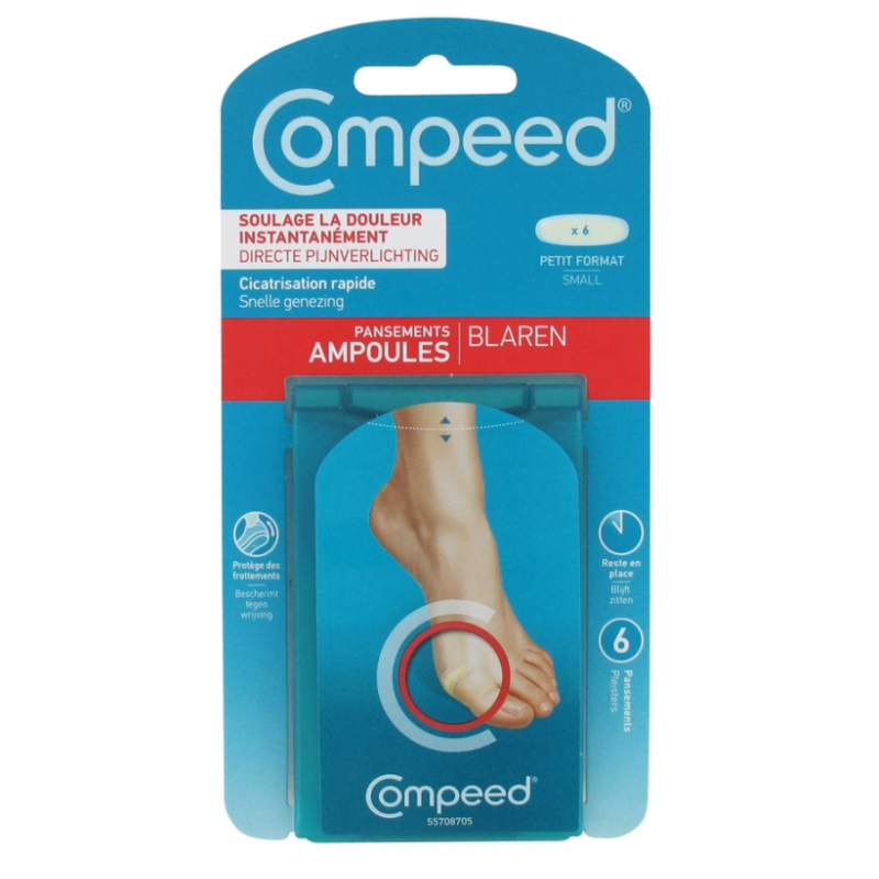 Pansements Ampoules - Soulage la Douleur - Compeed - 6 Petits Pansements