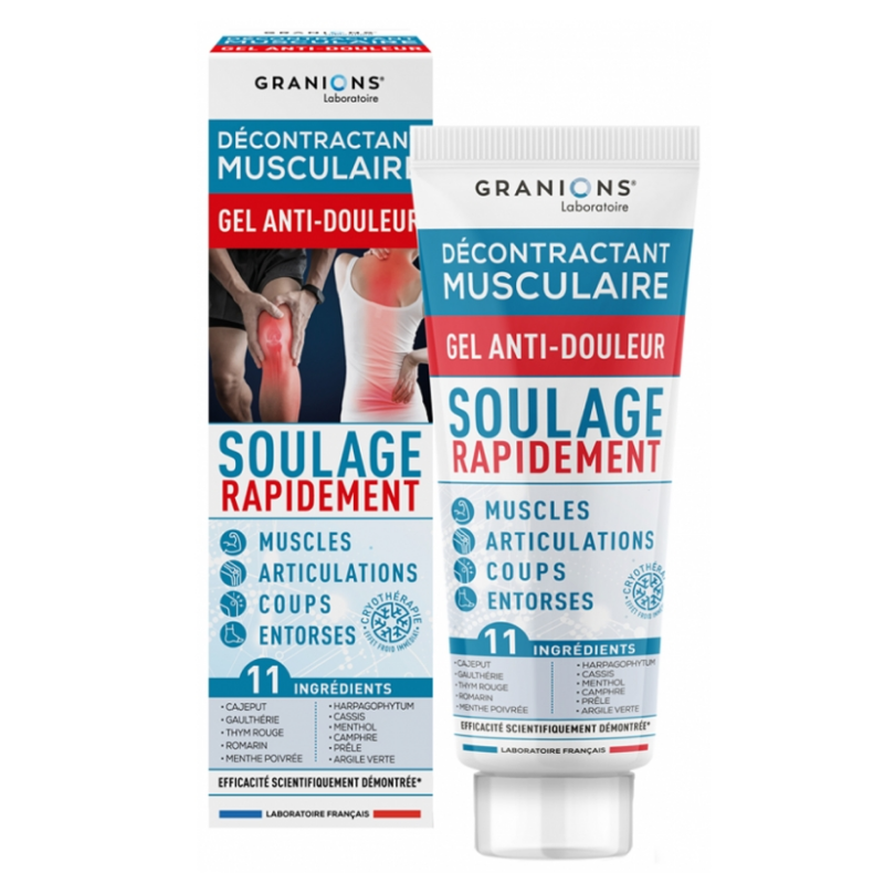 Décontractant Musculaire - Gel anti-douleur - Granions - 100 ml