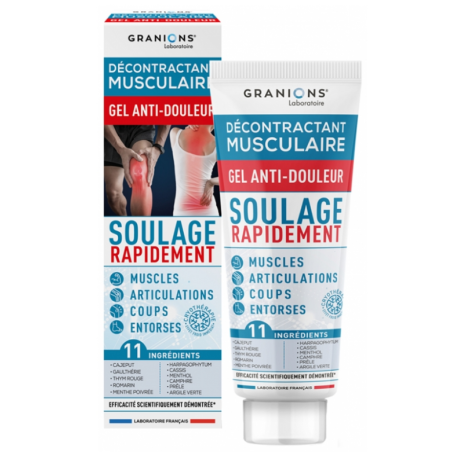 Décontractant Musculaire - Gel anti-douleur - Granions - 100 ml