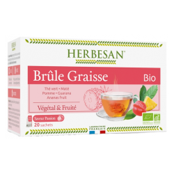 Herbesan Bio Brûle Graisse n°11 - Infusions saveur Ananas - 20 sachets doses