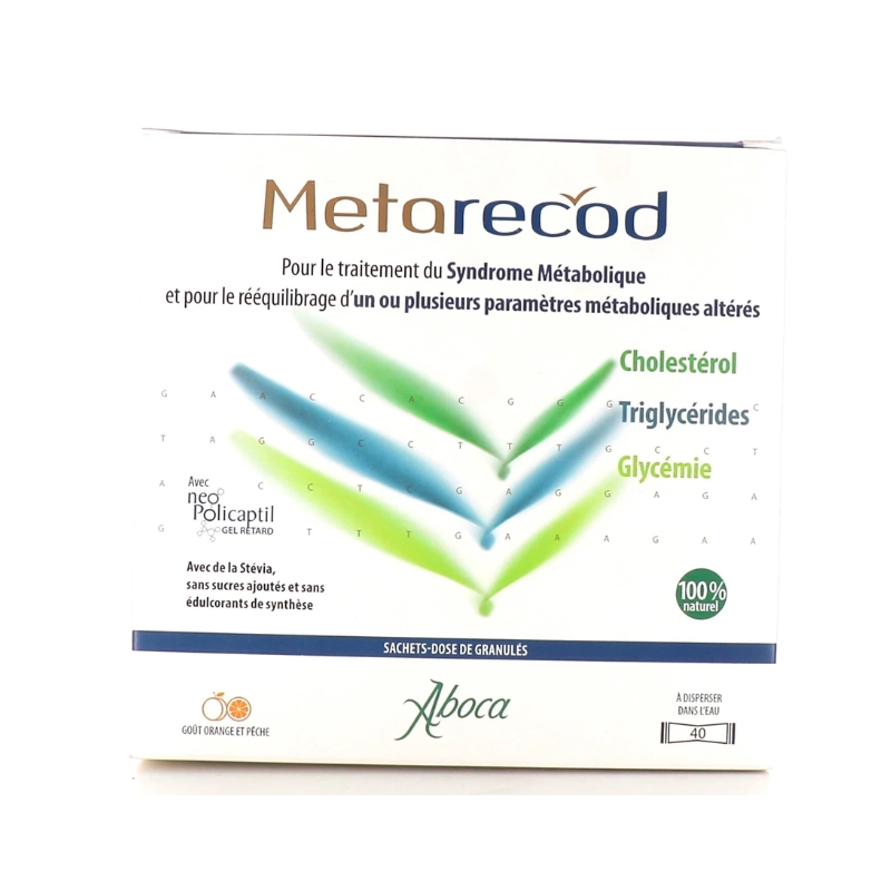 Syndrome Métabolique - Cholestérol - Triglycérides - Glycémie - Metarecod - 40 sticks