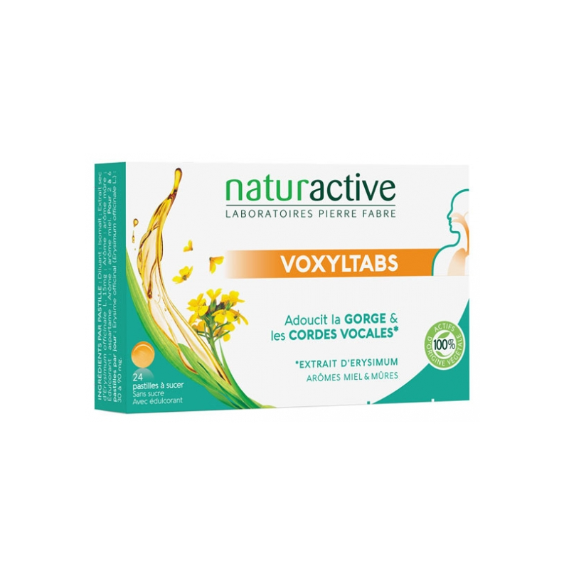 VoxylTabs - Throat Softener - Erysimum Extract - Naturactive - 24 Lozenges