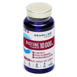 Biotine 10000 µg - Cheveux & ongles - Granions - 60 comprimés