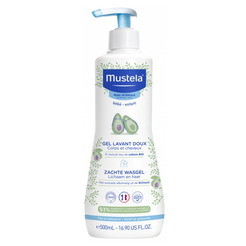 Gentle Washing Gel - Body and Hair - Normal Skin - Mustela - 500 ml