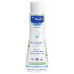 Lait De Toilette Sans Rinçage - Visage et Siège - Mustela - 200 ml