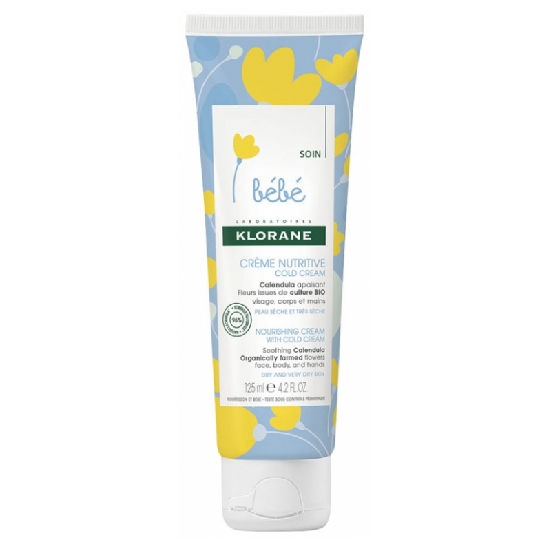 Crème Nutritive Cold Cream - Calendula Apaisant - Klorane Bébé - 125 ml