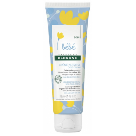 Cold Cream Nourishing Cream - Soothing Calendula - Klorane Baby - 125 ml