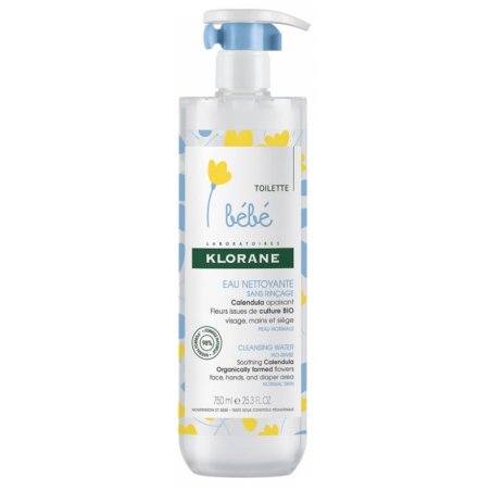 No-Rinse Cleansing Water - Soothing Calendula - Klorane - 750ml