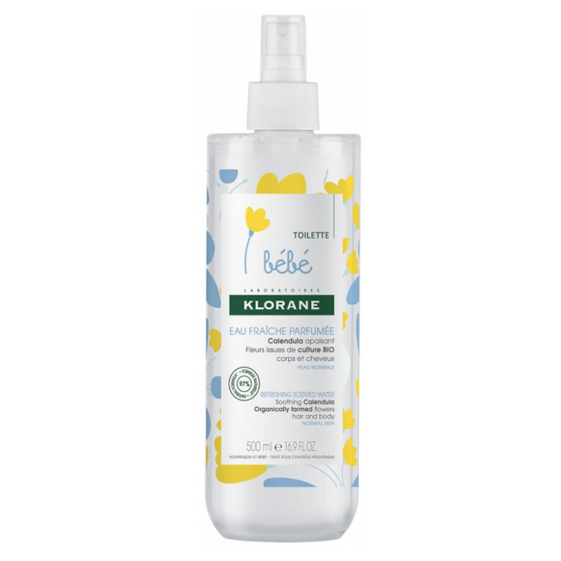 Eau Fraîche Parfumée -  Corps et Cheveux - Klorane Bébé - 500ml