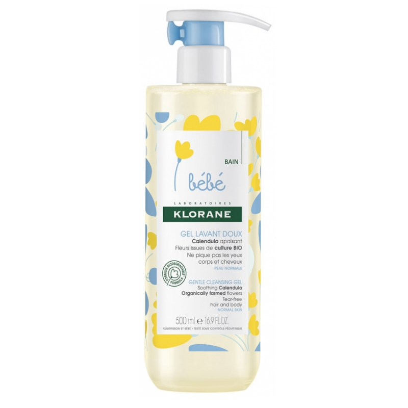 Gentle Cleansing Gel - With Soothing Calendula - Klorane Baby - 500ml