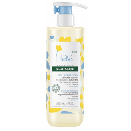 Gel Lavant Doux - Au Calendula Apaisant - Klorane Bébé - 500ml