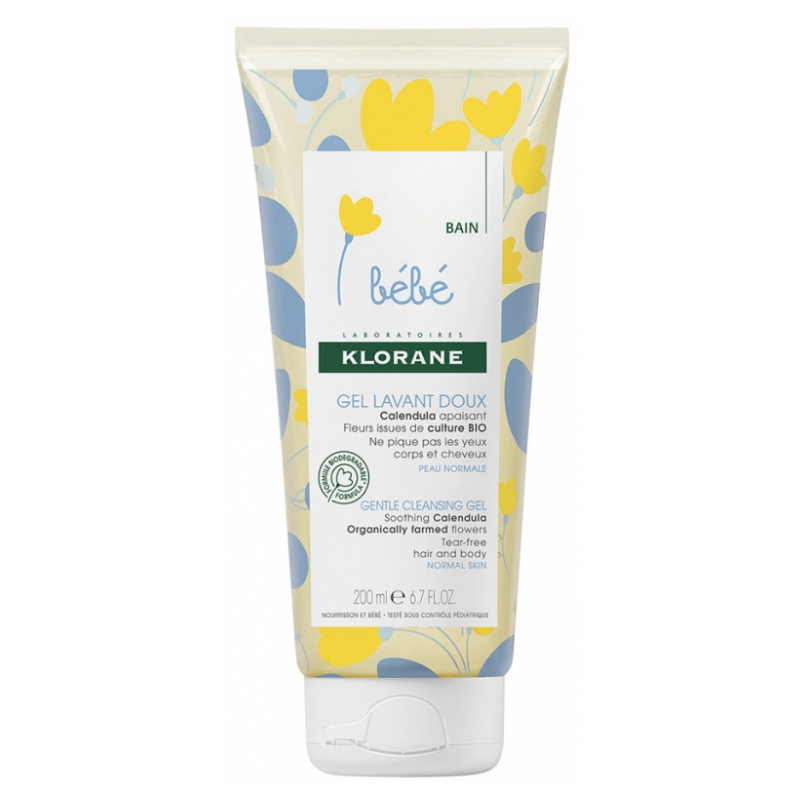 Gentle Cleansing Gel - With Soothing Calendula - Klorane Baby - 200ml