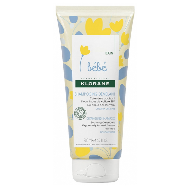 Shampooing Démêlant - Calendula Apaisant - Cheveux Délicats - Klorane Bébé - 200ml